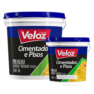 TINTA PISO  VELOZ CINZA MEDIO  3,600ML