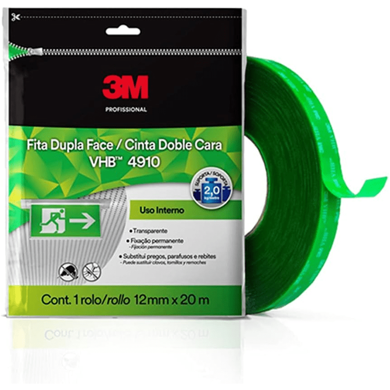 FITA DUPLA FACE 12MM X 20MT 3M VHB